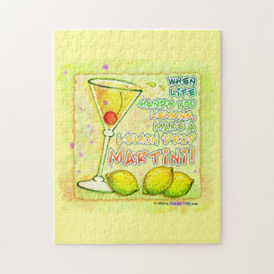LEMON DROP MARTINI PUZZLE or PUZZLE GIFT TIN