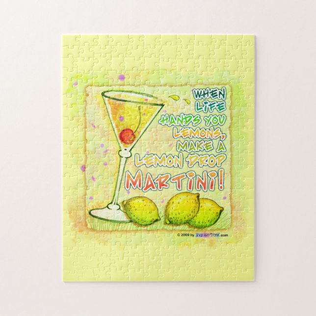 LEMON DROP MARTINI PUZZLE or PUZZLE GIFT TIN (Vertical)