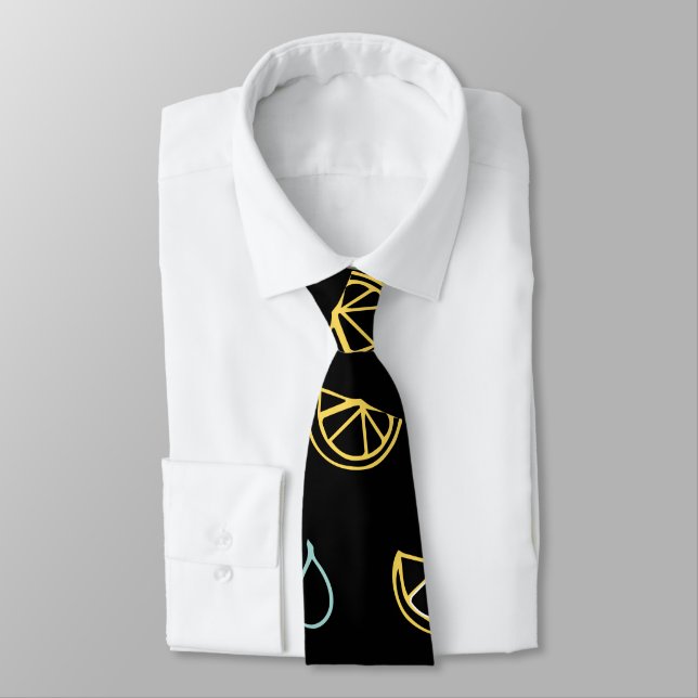 Lemon Drop Pattern Tie (Tied)