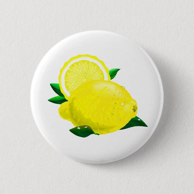 Lemon Drops 2 Inch Round Button (Front)