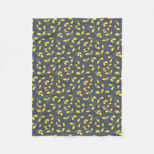 Lemon Drops Food Art Pattern Fleece Blanket (Front)