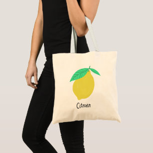 Lemon Dutch Flash Cards Fruity Fun Food Art Tote Bag