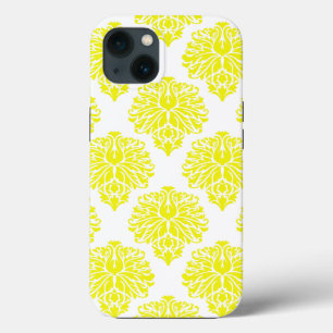 Lemon Elegant Damask iPhone 13 Case