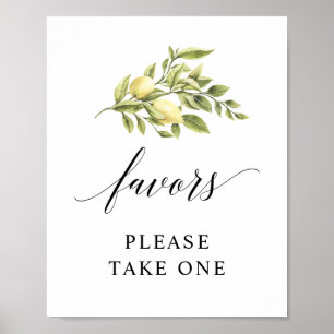 Lemon Elegant Typographie en faveur Poster