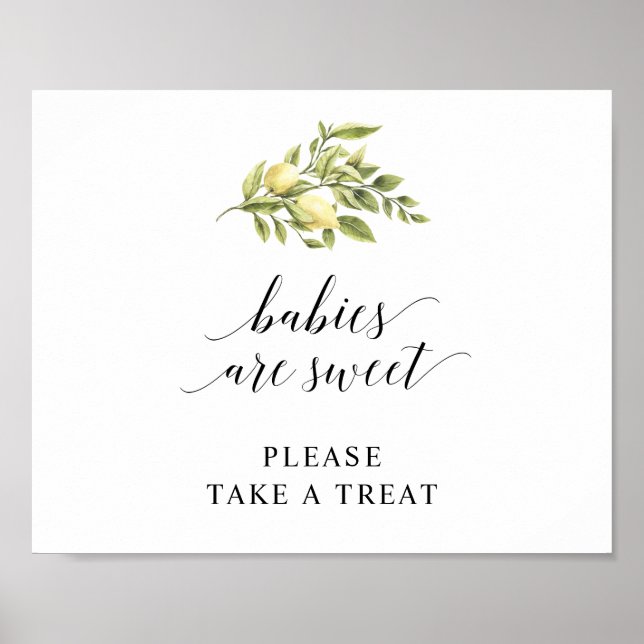 Lemon Elegant Typography  BABIES ARE SWEET  v3 Poster (Front)