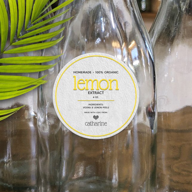 Lemon Extract Personalized Bottling Label (Creator Uploaded)