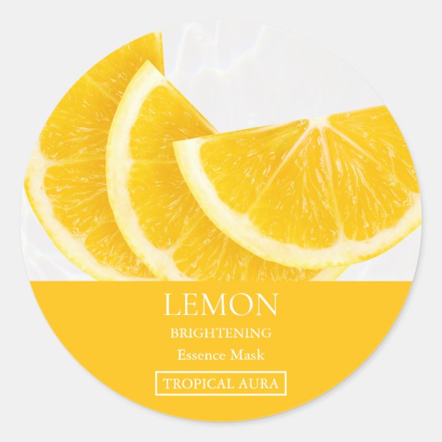 Lemon Facial Mask Label (Front)