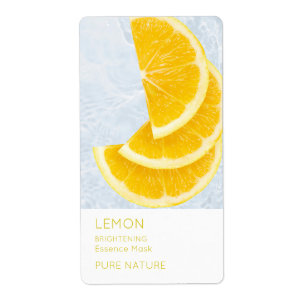 Lemon Facial Mask Label