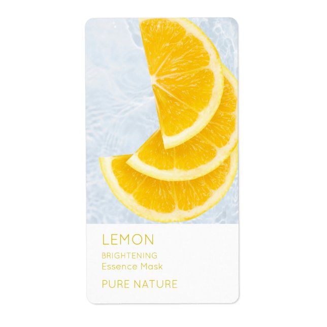Lemon Facial Mask Label (Front)