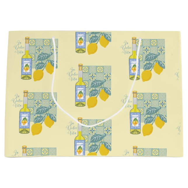 Lemon Farm Retro Large Gift Bag (Front)