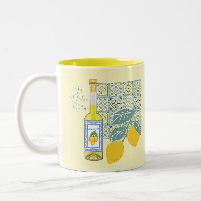 Lemon Farm Retro Two-Tone Coffee Mug (Left)