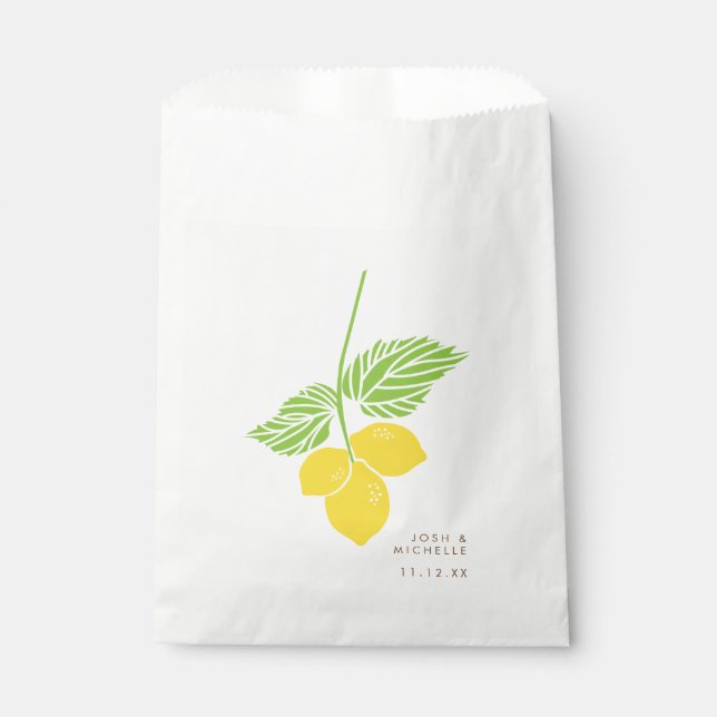 Lemon Favour Bag, Wedding favour bag, shower favou Favour Bag (Front)