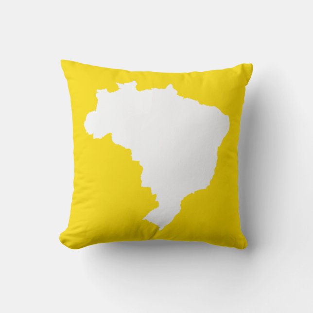 Lemon Festive Brazil Throw Pillow (Front)