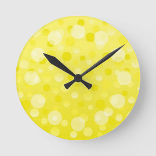 Lemon Fizz 'Bubbles' horloge ronde