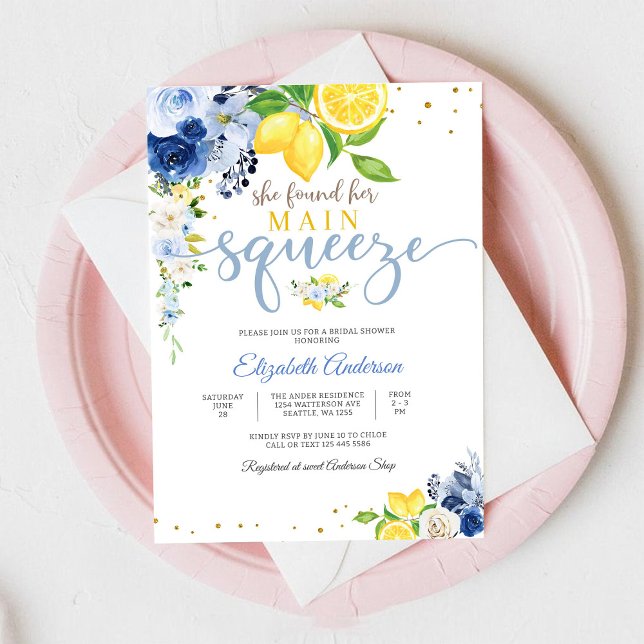 Lemon Floral Bridal Shower Invitation (Créateur téléchargé)