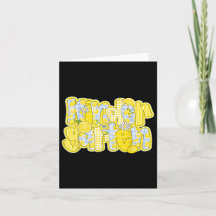 Lemon Floral Kindergarten Teacher Summer First Day Card