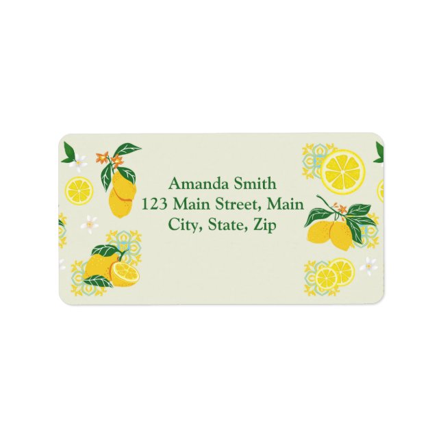  Lemon Floral Label (Front)
