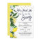 Lemon Floral Main Squeeze Bridal Shower Invitation
