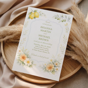 Lemon Floral Soft Elegant Invitation