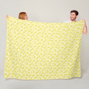 LEMON FRESH FRUIT PATTERN FLEECE BLANKET