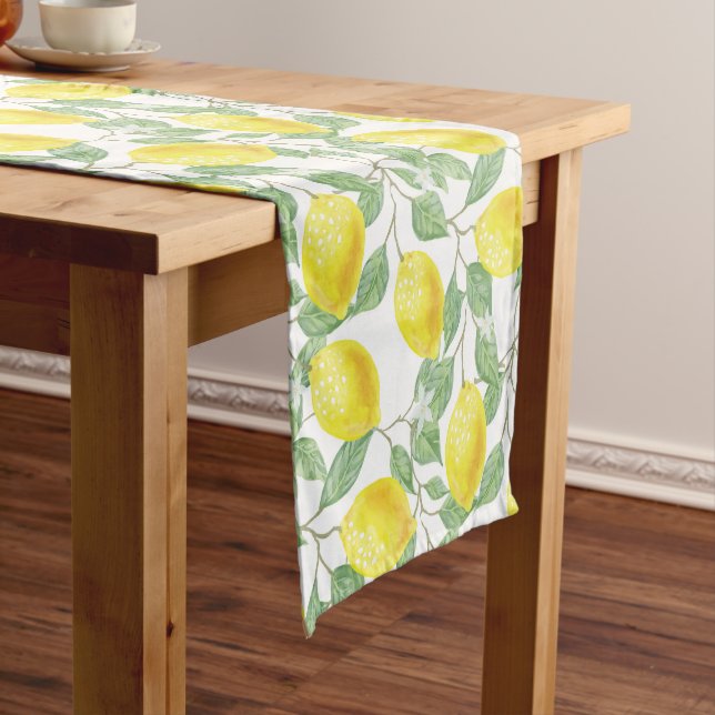 LEMON FRESH FRUIT PATTERN SHORT TABLE RUNNER (In Situ)