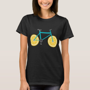 Lemon Fruit Bike Wheels Funny Cycling Food T-Shirt