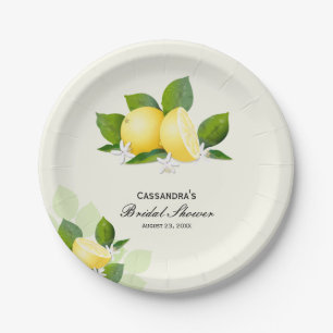 Lemon Fruit Bridal Shower Paper Plate