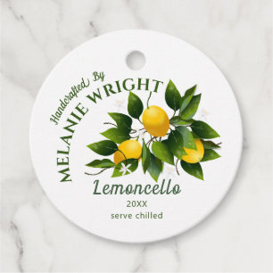 Lemon Fruit Canning Classic Round Sticker Favour Tags