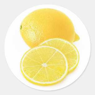 Lemon fruit classic round sticker