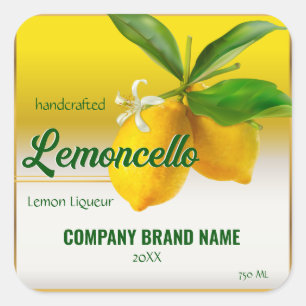 Lemon Fruit Lemoncello Square Sticker