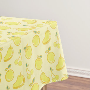 LEMON FRUIT YELLOW PATTERN TABLECLOTH