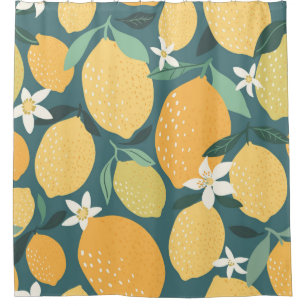 Lemon fruits seamless pattern
