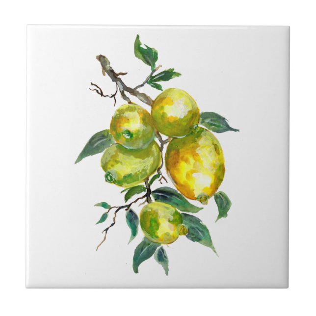 Lemon Fruits Tree Tile (Front)