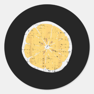 Lemon Fun Citrus Fruit Lazy Diy Easy Halloween Cos Classic Round Sticker