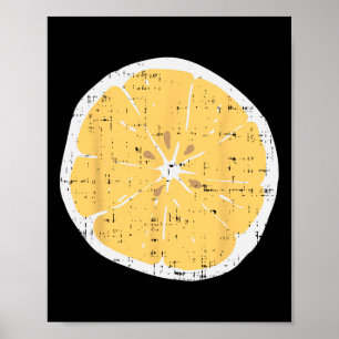 Lemon Fun Citrus Fruit Lazy Diy Easy Halloween Cos Poster