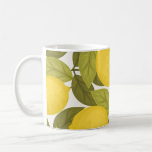 Lemon Garden: Vintage Endless Wallpaper Coffee Mug