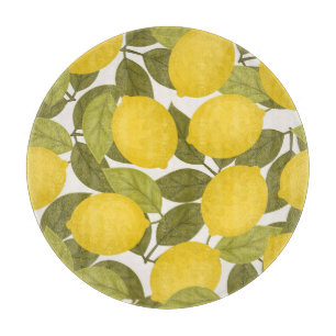 Lemon Garden: Vintage Endless Wallpaper Cutting Board