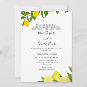 Lemon Garden Wedding Invitation