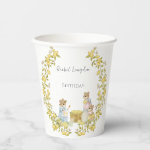 Lemon Garden with Mice  Paper Cups