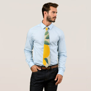 Lemon Geometric Colourful Personalized Pattern Tie