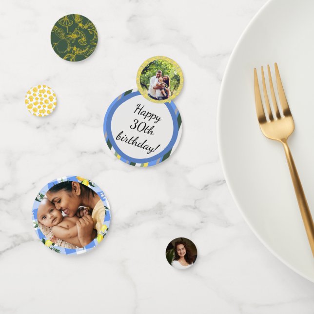 Lemon Gingham & Blue Summer Confetti (Group)