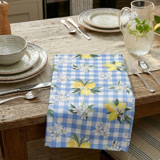 Lemon Gingham for Summer Kitchen Decor Towel (Creator Uploaded)