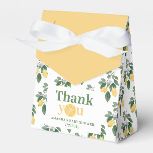 Lemon Girl Baby Shower Thank You  Favor Box