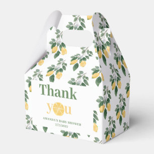 Lemon Girl Baby Shower Thank You  Favor Box