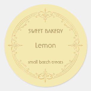 Lemon Gold Small Business Bakery Label