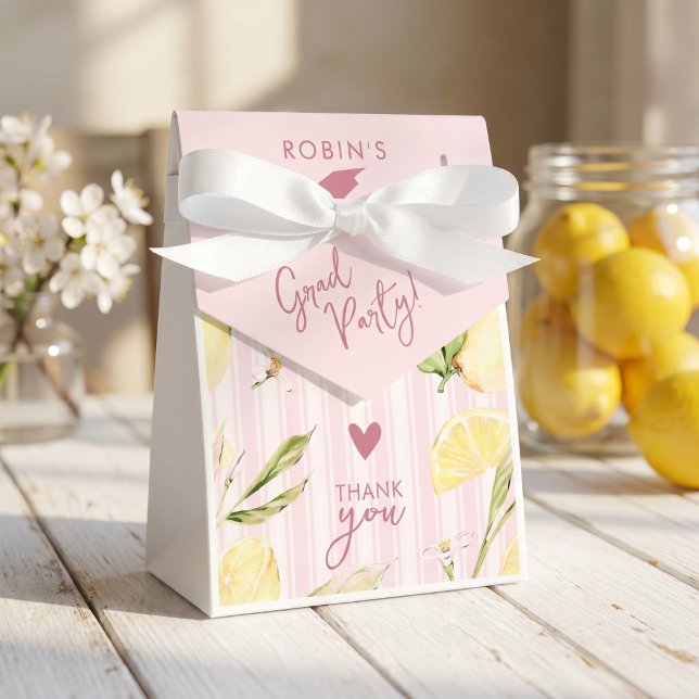 Lemon Graduation Favour Bag Favor Box (Creator Uploaded)