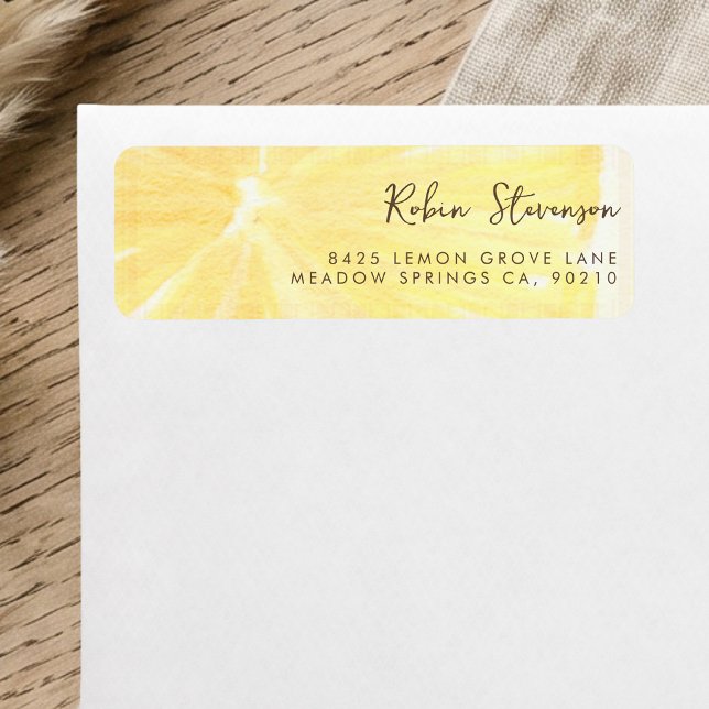 Lemon Graduation Return Address Label (Créateur téléchargé)