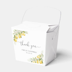 Lemon Green Citrus Baby Shower Favour Box