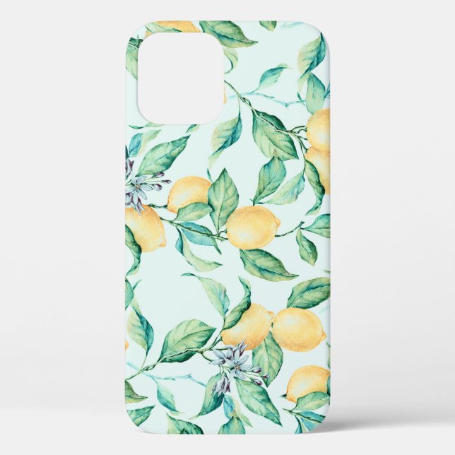 Lemon Green Watercolor: Seamless Romance Case-Mate iPhone Case (Back)