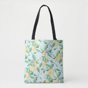 Lemon Green Watercolor: Seamless Romance Tote Bag